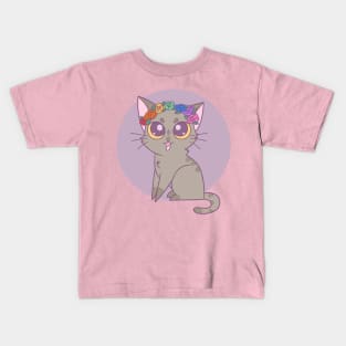 Subtle Gay Pride Cat Kids T-Shirt